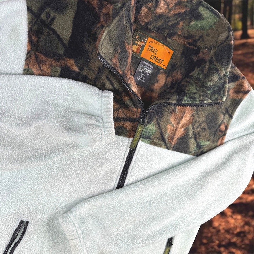 Trail Crest Camo Jacket Men S Fleece Highland Timber Full Zip Hunting Ski Hiking